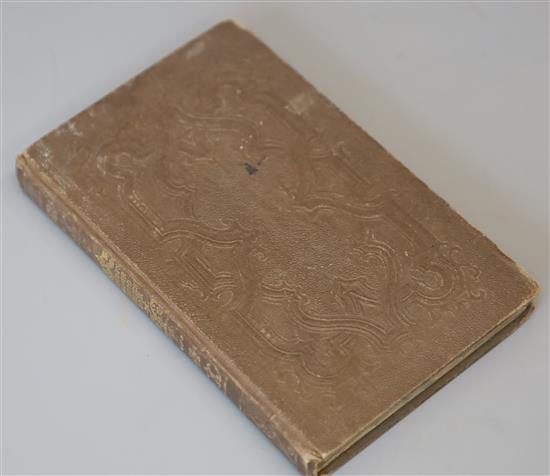 Brady, John Henry - The Dover Road Sketch Book, 12mo, embossed cloth, with folding map and 8 road maps, Henry Ward, London 1837